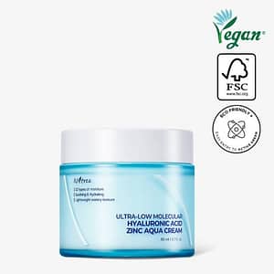 ISNTREE ULTRA-LOW MOLECULAR HYALURONIC ACID ZINC AQUA CREAM 80ml